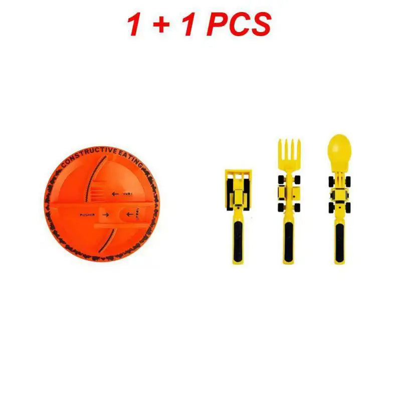 Construction Eating Tableware Set For Kids